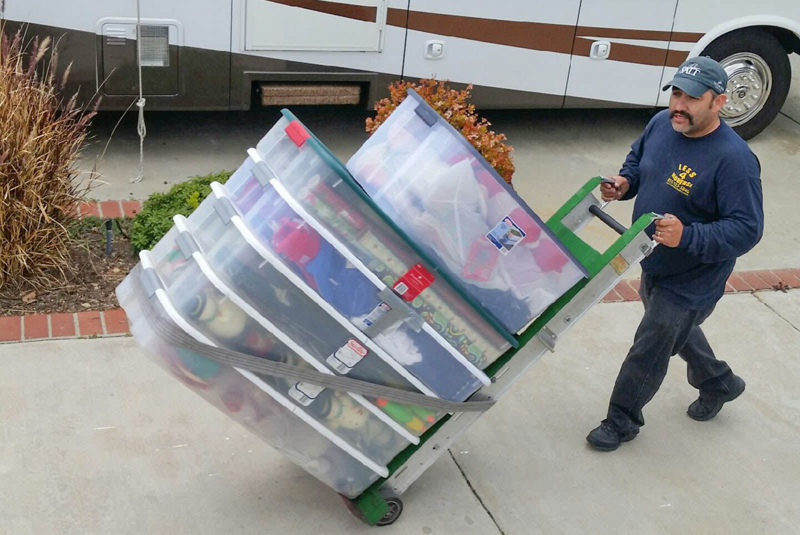 Professional movers loading a moving truck in Southern California